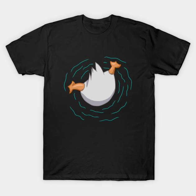 Swimming Duck Upside Down T-Shirt by BiViAmorim